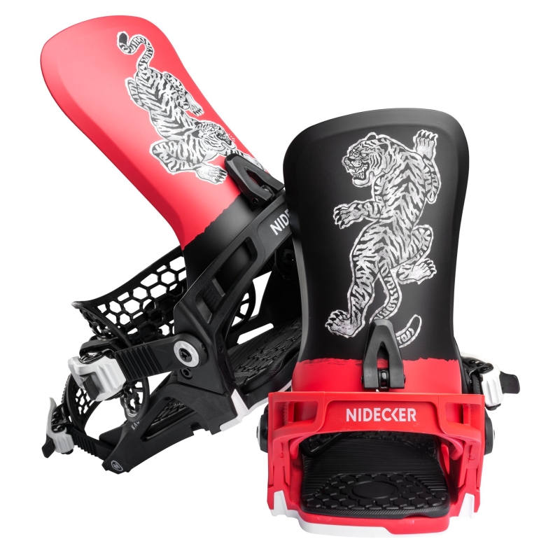Wiązania snowboardowe unisex Nidecker 2026 Kaon Red Tiger