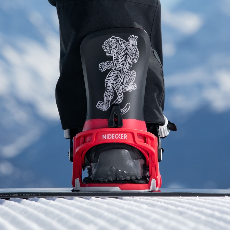Wiązania snowboardowe unisex Nidecker 2026 Kaon Red Tiger