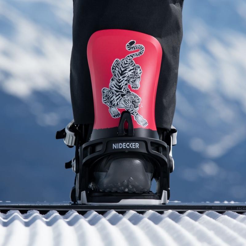 Snowboard bindings unisex Nidecker 2026 Kaon Red Tiger