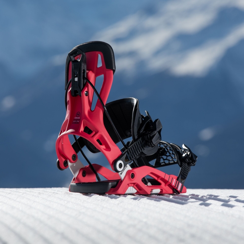 Snowboard bindings unisex Nidecker 2026 Flow Fuse Hybrid Crimson