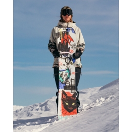 Snowboard board women Jones 2026 Rally Cat Red