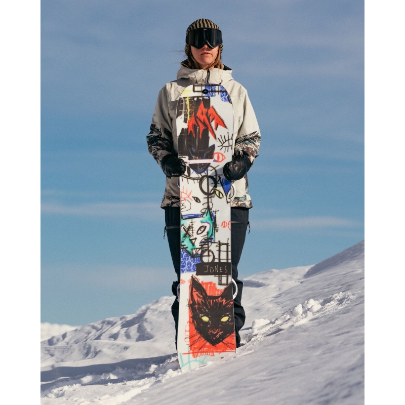 Snowboard board women Jones 2026 Rally Cat Red