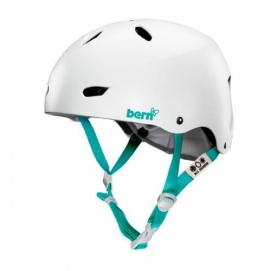 Kask snowboardowy damski  Bern SNOW BRIGHTON XS EPS GLOSE WHITE W/PLAID HUNTER KNIT - XS
