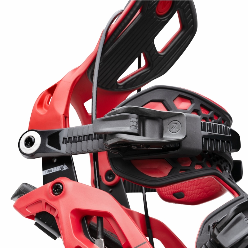 Snowboard bindings unisex Nidecker 2027 Flow Fuse Cherry