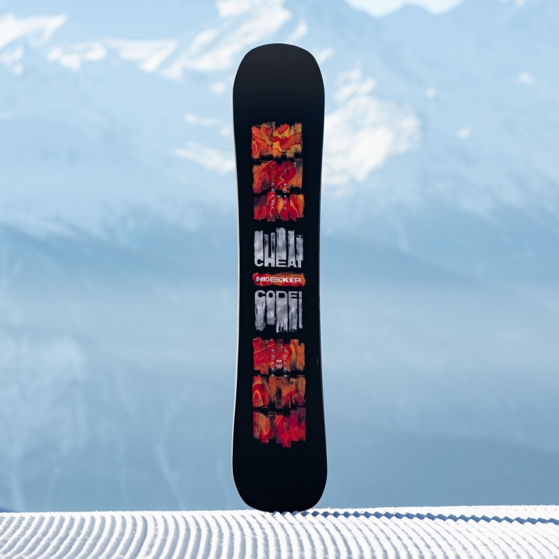 Deska snowboardowa męska Nidecker 2027 Cheat Code Men Black Orange White