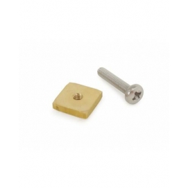 Fin bolts & nuts - Stainless steel bolt : ? 4 mm x 20 mm - brass square nut M4 : 3 mm x 14 mm (10 se