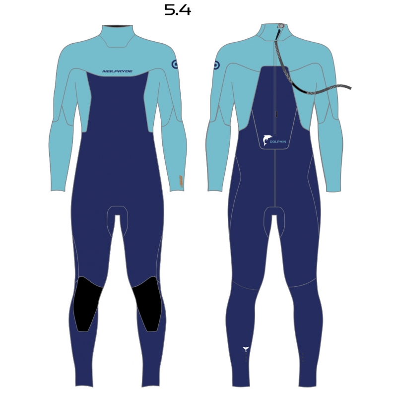 Neopren wetsuit DL GBS 2022 Dolphin Youth 5/4/3 BZ C1 navy-8