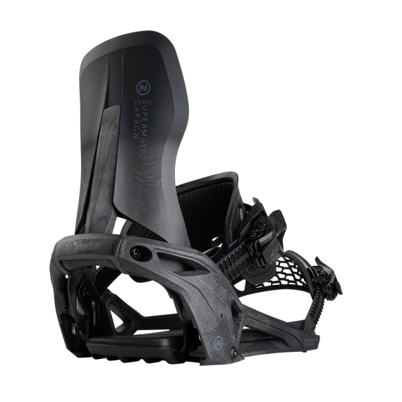 Wiązania snowboardowe unisex Nidecker 2025 Supermatic Carbon Black L Wiązania snowboardowe unisex Nidecker 2025 Supermatic Carbon Black L