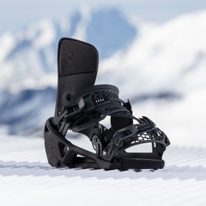 Wiązania snowboardowe unisex Nidecker 2025 Supermatic Carbon Black L