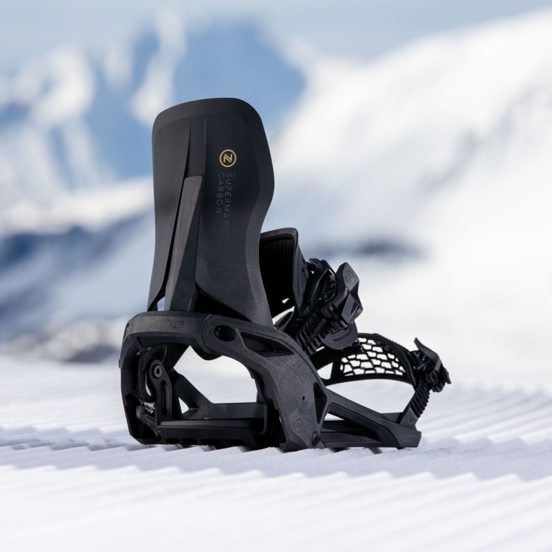 Wiązania snowboardowe unisex Nidecker 2025 Supermatic Carbon Black L