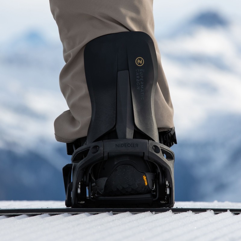 Wiązania snowboardowe unisex Nidecker 2025 SUPERMATIC® Carbon Black