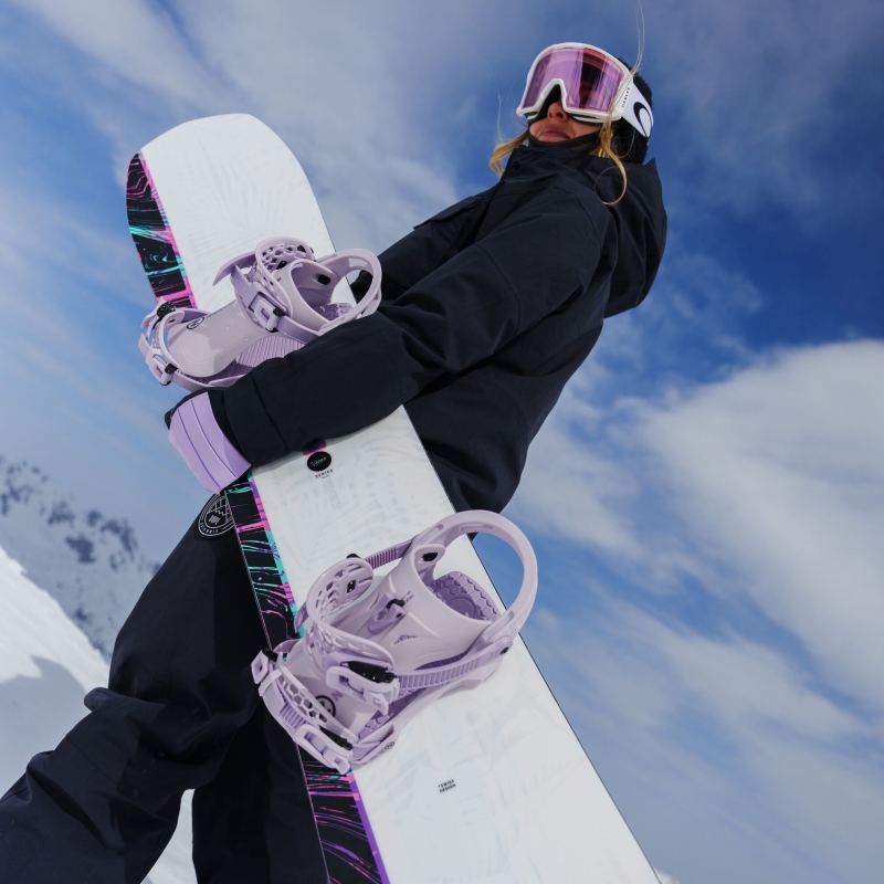 Wiązania snowboardowe unisex Nidecker 2025 Kaon Lavender XL