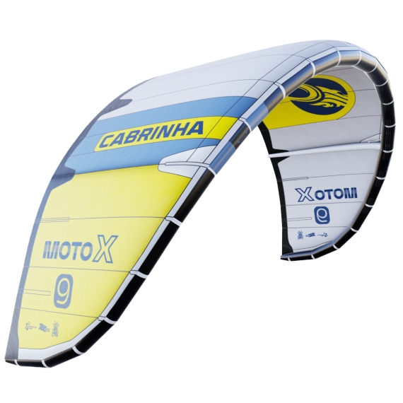 Latawiec kitesurfingowy Cabrinha 2025 Moto X C2 Light Gray Yellow - 7.0